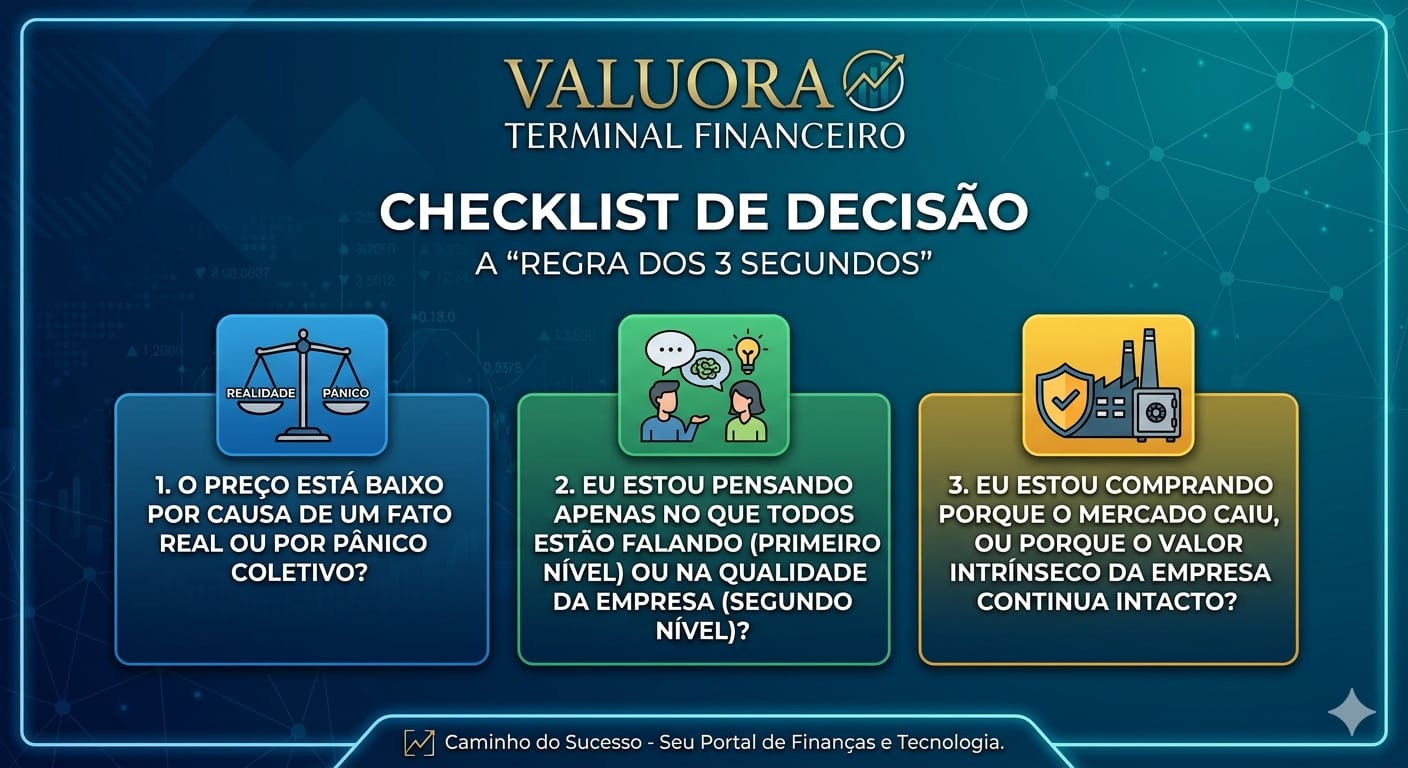 Checklist de Decisão — A Regra dos 3 Segundos
